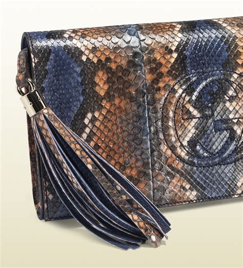 gucci python bag vintage|gucci blue python bag.